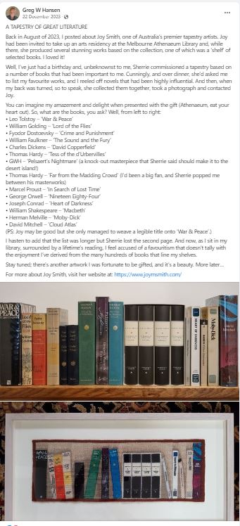 Joy Smith Book Tapestry